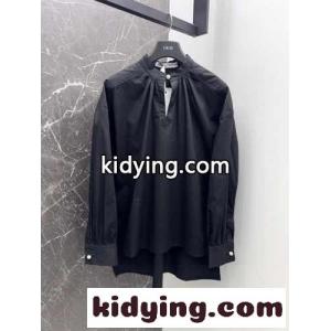 コットン＆シルク ブラウス クリスチャン・ディオール コピー シャツ コピー ブラックkid26TL9HDu