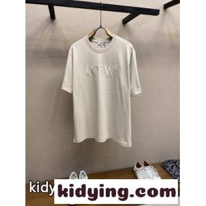 ロエベ コピーブランド Tシャツ コピー 人気 カジュアル ロゴ入り 半袖Tシャツ カーキkid269rW91r