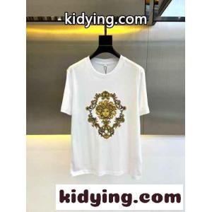 バロック メドゥーサ 刺繍入り ヴェルサーチ スーパーコピーェ Tシャツ 偽物 半袖Tシャツ ホワイトkid261ryGfe
