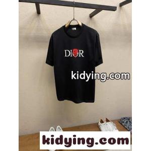 おしゃれ 人気 ロゴ入り クリスチャン・ディオール コピー Tシャツ コピー 半袖Tシャツ ブラックkid26uGbyKb