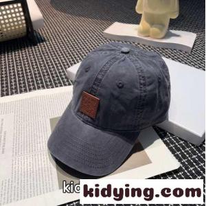 シンプル 合わせやすい ロエベ コピー キャップ コピー ロゴパッチ 帽子 ダークグレーkid26eS1Hfe