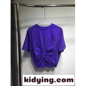 ヴェルサーチ コピーェ ミラノ スタンプ クロップ 半袖Tシャツ ヴェルサーチ コピーェ Tシャツ コピー ブルーkid26j0jqeq