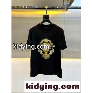 バロック メドゥーサ 刺繍入り ヴェルサーチ コピーェ Tシャツ 偽物 半袖Tシャツ ブラックkid26r4vqWr