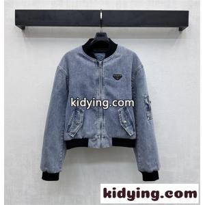デニムジャケット レディース ショート丈 ジップアップ  春秋アウター prada コピー プラダ コピー コピーkidying26neuqKv