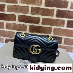 GGマーモント キルティング ミニショルダーバッグ グッチ コピー バッグ コピー 446744 ブラックkid26aq8Hzy