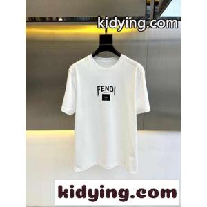 おしゃれ カジュアル フェンディ コピーブランド Tシャツ コピー メンズ ロゴ 半袖tシャツ ホワイトkid26TDeODm