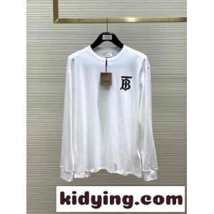 定番 カジュアル ロゴ 長袖Tシャツ バーバリー コピー Tシャツ コピー ホワイトkid26buKrKf
