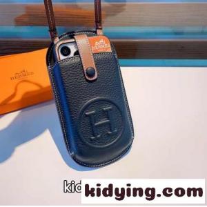 おしゃれ スマホポーチ エルメス コピーブランド アイフォンケース 偽物 ポシェット ブラックkid26i85zya