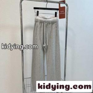 アレキサンダーワング ロゴブリーフウエストバンド付き ワイドレッグスウェットパンツ 偽物 グレーkid26euOTXr
