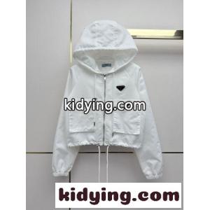 洗練された クロップド フーデッドジャケット プラダ スーパーコピー ジャケット 偽物 ホワイトkid26eaGvOf