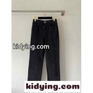 カットアウトロゴ入り デニムジーンズ アレキサンダーワング パンツ コピー ブラックkid26PPny8r
