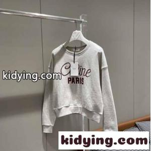 コットンフリース ロゴプリント スウェットシャツ セリーヌ コピー Tシャツ コピーkid26eq4L5z