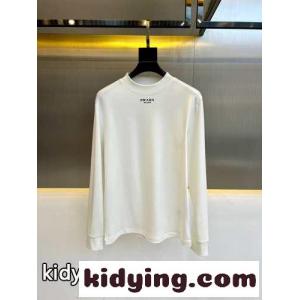 プラダ コピーブランド Tシャツ 偽物 ベーシック 上品 合わせやすい 長袖Tシャツ ホワイトkid260TX5Lj