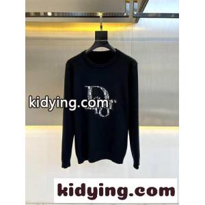 定番 ロゴ クルーネック クリスチャン・ディオール ブランド コピー セーター コピー ブラックkid26fO1P1b