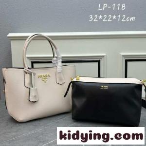サフィアーノレザー 2点セットバッグ プラダ コピー バッグ コピー トートバッグ ホワイトkid26W599fy