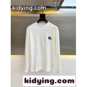 バーバリー コピー Tシャツ 偽物 シンプル 合わせやすい 秋冬 メンズ 長袖Tシャツ ホワイトkid26z0LX5j