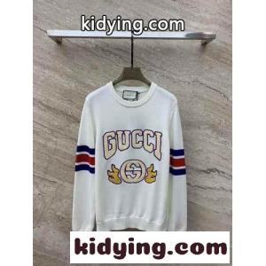 可愛い 合わせやすい クルーネック グッチ ブランド コピー セーター 偽物 長袖 ロゴkid26y0vGTf
