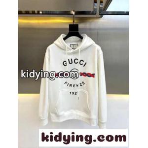 カジュアル オーバーサイズ ロゴ フーディー グッチ スーパーコピー パーカー コピー ホワイトkid26ODOTXn