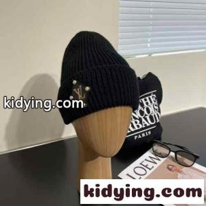 定番 合わせやすい ビーニー・LV ニットキャップ ルイヴィトン コピーブランド 帽子 偽物 ブラックkid26LXDaOr
