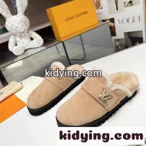 秋冬 ふわふわ LV コージー ミュール サンダル ルイヴィトン コピーブランド サンダル コピー ベージュkid26P59bKv