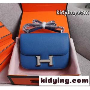 シルバー金具 コンスタンス ショルダーバッグ エルメス ブランド コピー バッグ コピー ブルーkid26KnqSDy
