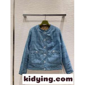 リバーシブル デニムジャケット グッチ コピー ジャケット 偽物 レディース ノーカラーkid26DKnGbi
