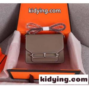 シルバー金具 大人気 ルーリス ショルダーバッグ エルメス コピー バッグ コピー グレーkid26DSXT1v