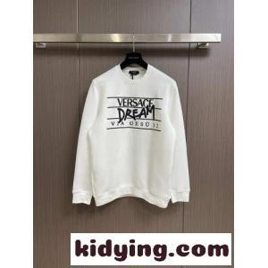カジュアル ロゴ プリント スウェットシャツ ヴェルサーチ コピーェ Tシャツ コピー ホワイトkid26aqi8nC