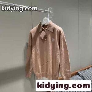 洗練された カシミヤ ニット ポロシャツ ミュウミュウ ブランド コピー ニット コピー 合わせやすいkid2609PjKz