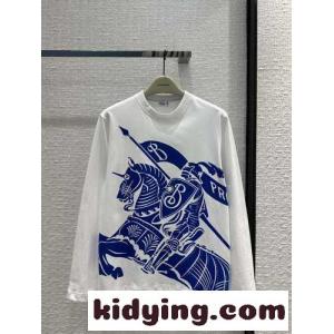 EKD コットン長袖Tシャツ バーバリー コピー Tシャツ コピー クルーネックkid26TvWrSz