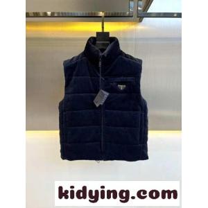 クロップド コーデュロイ ダウンベスト プラダ スーパーコピー ダウンジャケット スーパーコピー ネイビーkid26511T1b