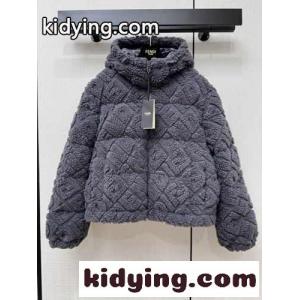 もこもこ 秋冬 可愛い フェンディ スーパーコピー ジャケット コピー レディース グレーkid26KbKj0b