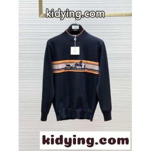シンプル ロゴ モックネック エルメス ブランド コピー セーター コピー クルーネック ニットkid26riyCma