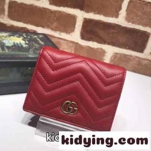 人気 定番 GGマーモント カードケース グッチ ブランド コピー 財布 コピー 466492 レッドkid26b0PPzq