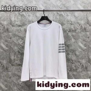 トムブラウン コピー Tシャツ コピー 飽きのこない クルーネック 長袖Tシャツ ホワイトkid26P9X9Xn