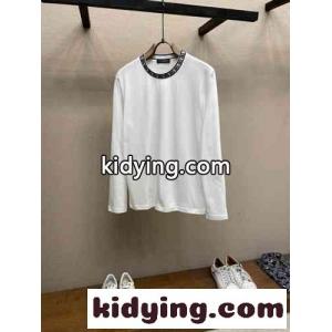 おしゃれ ネックロゴ長袖Tシャツ ドルチェ&ガッバーナ コピーブランド Tシャツ コピー ホワイトkid260nK1zi
