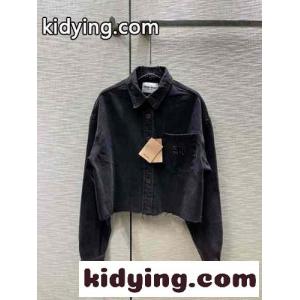 洗練された ブラックデニム ブルゾンジャケット ミュウミュウ スーパーコピー ジャケット コピーkid2699Xnue