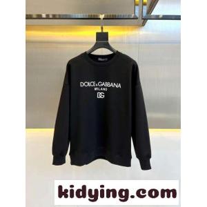 定番 ロゴ クルーネック スウェットシャツ ドルチェ&ガッバーナ ブランド コピー Tシャツ コピー ブラックkid26juWjGv