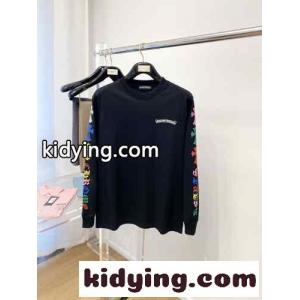 定番 合わせやすい クルーネック 長袖Tシャツ クロムハーツ ブランド コピー Tシャツ コピー ブラックkid261n0jGD