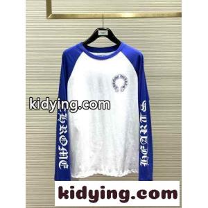 人気 おしゃれ プリント クロムハーツ コピー Tシャツ コピー 配色 長袖Tシャツkid26bqWPTv