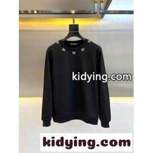 DGロゴ クルーネック スウェットシャツ ドルチェ&ガッバーナ スーパーコピー Tシャツ コピー ブラックkid26LzuSni
