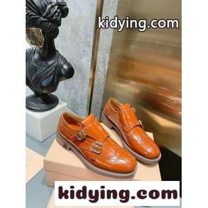 miumiu ブランド コピー×Churchs 新作 ミュウミュウ ブランド コピー シューズ コピー レディース レザー ブラウンkid26D451Xv