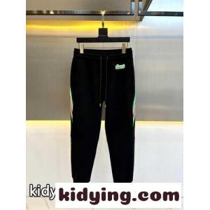 カジュアル 合わせやすい メンズ スウェットパンツ グッチ コピー パンツ コピー ブラックkid26r05HDy