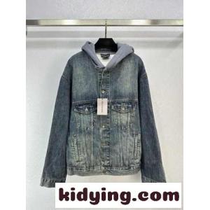 オーバーサイズ フード付 デニムジャケット バレンシアガ コピーブランド ジャケット コピーkid26bqC4vy
