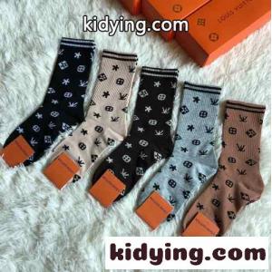 おしゃれ 5足セット ロゴ コットン ソックス ルイ・ヴィトン 靴下 コピーkid26fWDaqe