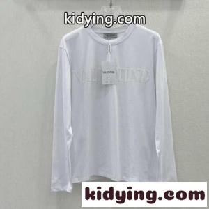 シンプル スパンコールロゴ クルーネック ヴァレンティノ コピー Tシャツ コピー ホワイトkid26WvW5ne