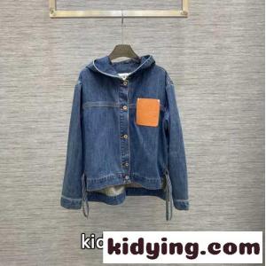 カジュアル クロップド デニム ワークウェアジャケット ロエベ コピー ジャケット コピーkid264DqKLr