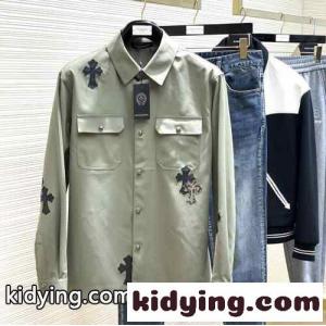 クロムハーツ スーパーコピー シャツ コピー メンズ シャツジャケット シンプル おしゃれ クロスパッチkid264n45rm