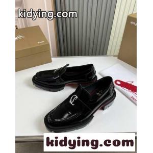 高級感 人気 クリスチャン・ルブタン シューズ コピー 上品 メンズ ローファー ブラックkid26WLjiai