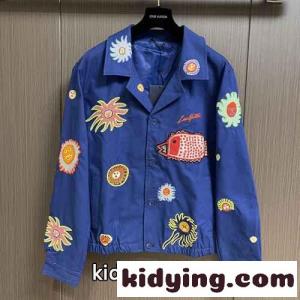 上品 カジュアル LV × YK エンブロイダードフェイスブルゾン ルイ・ヴィトン ジャケット コピーkid264XjuCq